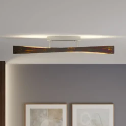 Quitani LED-Deckenlampe Lian, gold oxidiert