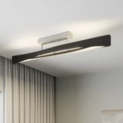 Quitani LED-Deckenlampe Lian, schwarz/alu