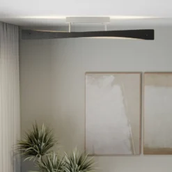 Quitani LED-Deckenlampe Lian, schwarz/alu