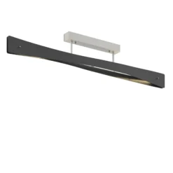 Quitani LED-Deckenlampe Lian, schwarz/alu