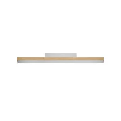 Quitani LED-Deckenleuchte Keijo, nickel/eiche