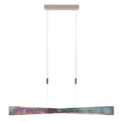 Quitani LED-Hängeleuchte Lian, gold oxidiert