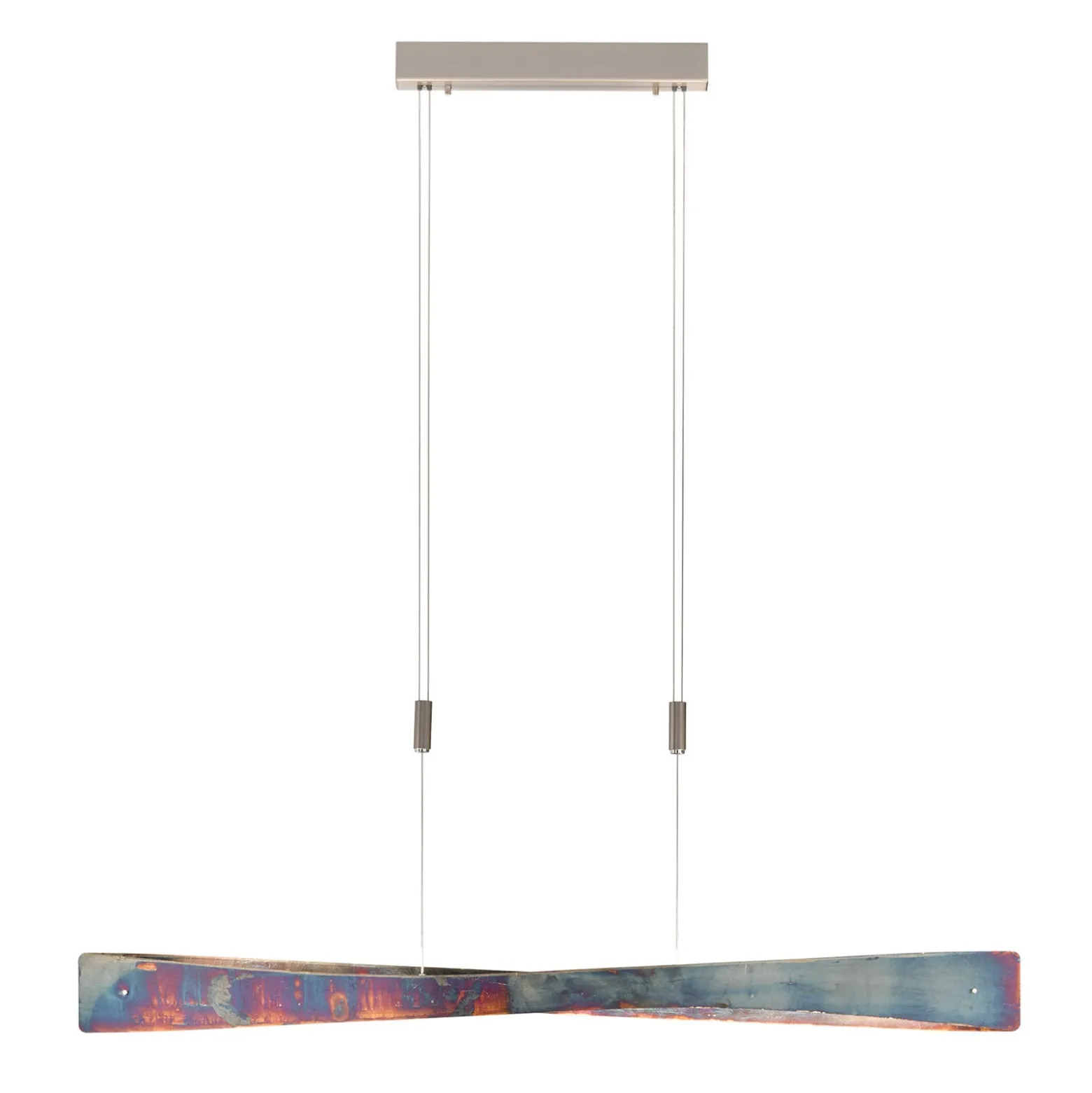 Quitani LED-Hängeleuchte Lian, gold oxidiert