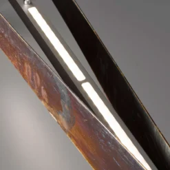 Quitani LED-Hängeleuchte Lian, gold oxidiert
