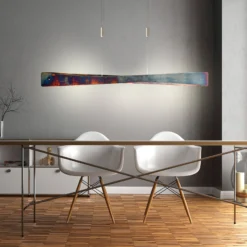 Quitani LED-Hängeleuchte Lian, gold oxidiert