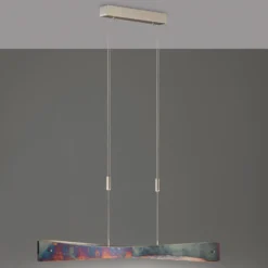 Quitani LED-Hängeleuchte Lian, gold oxidiert