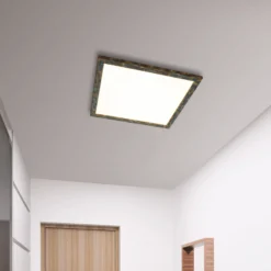 Quitani LED-Panel Aurinor, goldfarbig patiniert, 68 cm