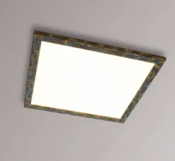 Quitani LED-Panel Aurinor, goldfarbig patiniert, 68 cm