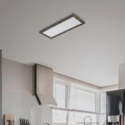 Quitani LED-Panel Aurinor, goldfarbig patiniert, 86 cm