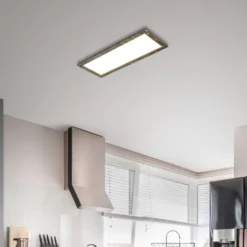 Quitani LED-Panel Aurinor, goldfarbig patiniert, 86 cm
