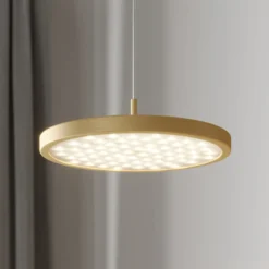 Quitani LED-Pendellampe Gion, 1-flammig, weiß/messing