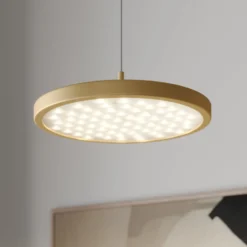 Quitani LED-Pendellampe Gion, 1-flammig, weiß/messing