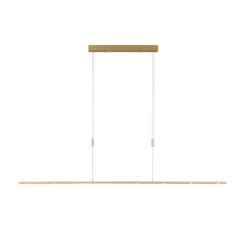 Quitani LED-Pendellampe Tolu, Länge 179 cm, messing