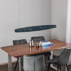 Quitani Lysia LED-Pendel, oxidiert/schwarz, 118 cm