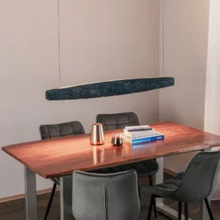 Quitani Lysia LED-Pendel, oxidiert/schwarz, 118 cm