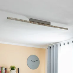 Quitani Zino LED-Deckenleuchte Schiefer gold 38W