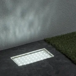 Rechteckige LED-Bodeneinbauleuchte Walkover, 20 cm