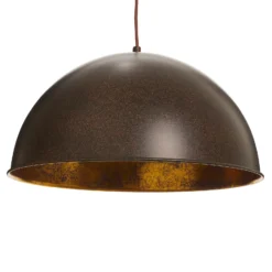 Rostfarbene Metall-Pendellampe Xirena I