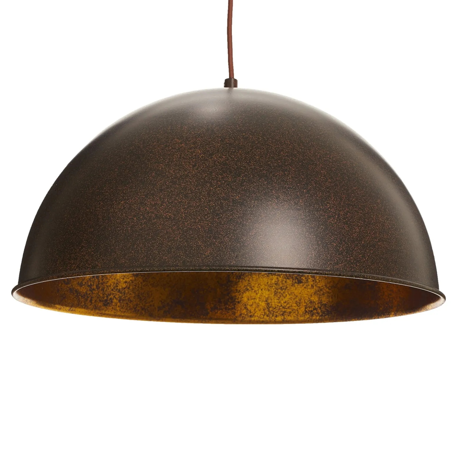 Rostfarbene Metall-Pendellampe Xirena I