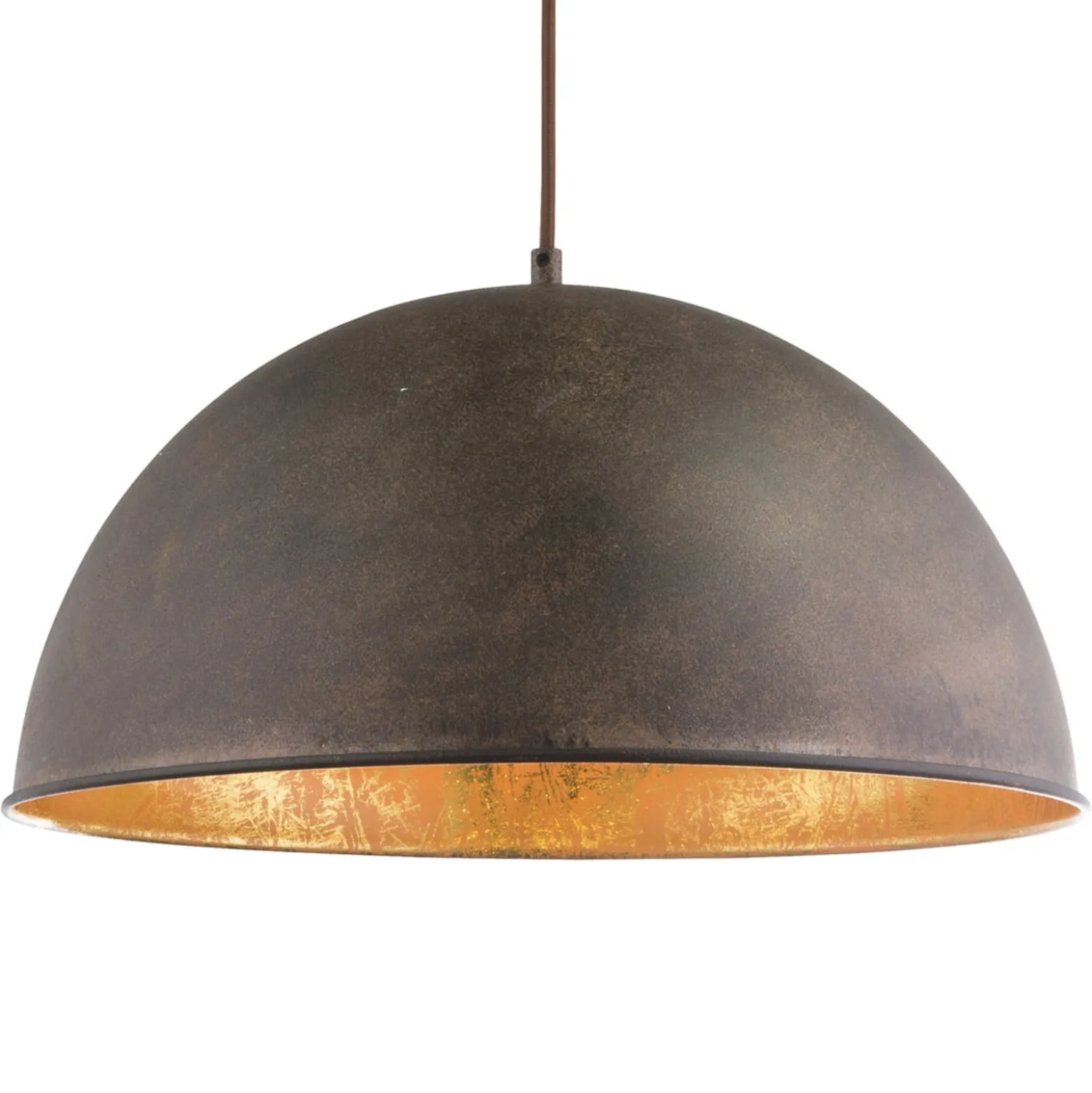 Rostfarbene Metall-Pendellampe Xirena I