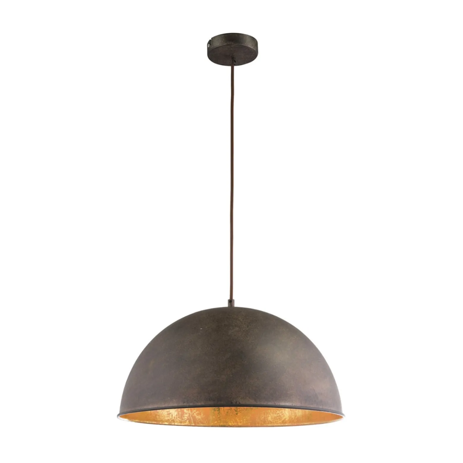 Rostfarbene Metall-Pendellampe Xirena I