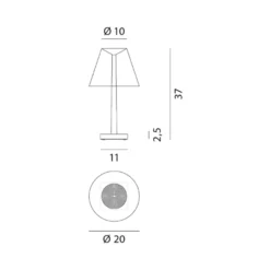 Rotaliana Dina T1 LED-Tischleuchte weiß/schwarz