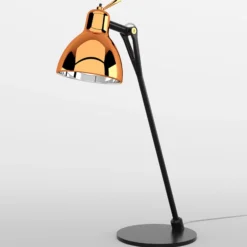Rotaliana Tischleuchte Luxy T0 Glam, schwarz/kupfer, 52 cm