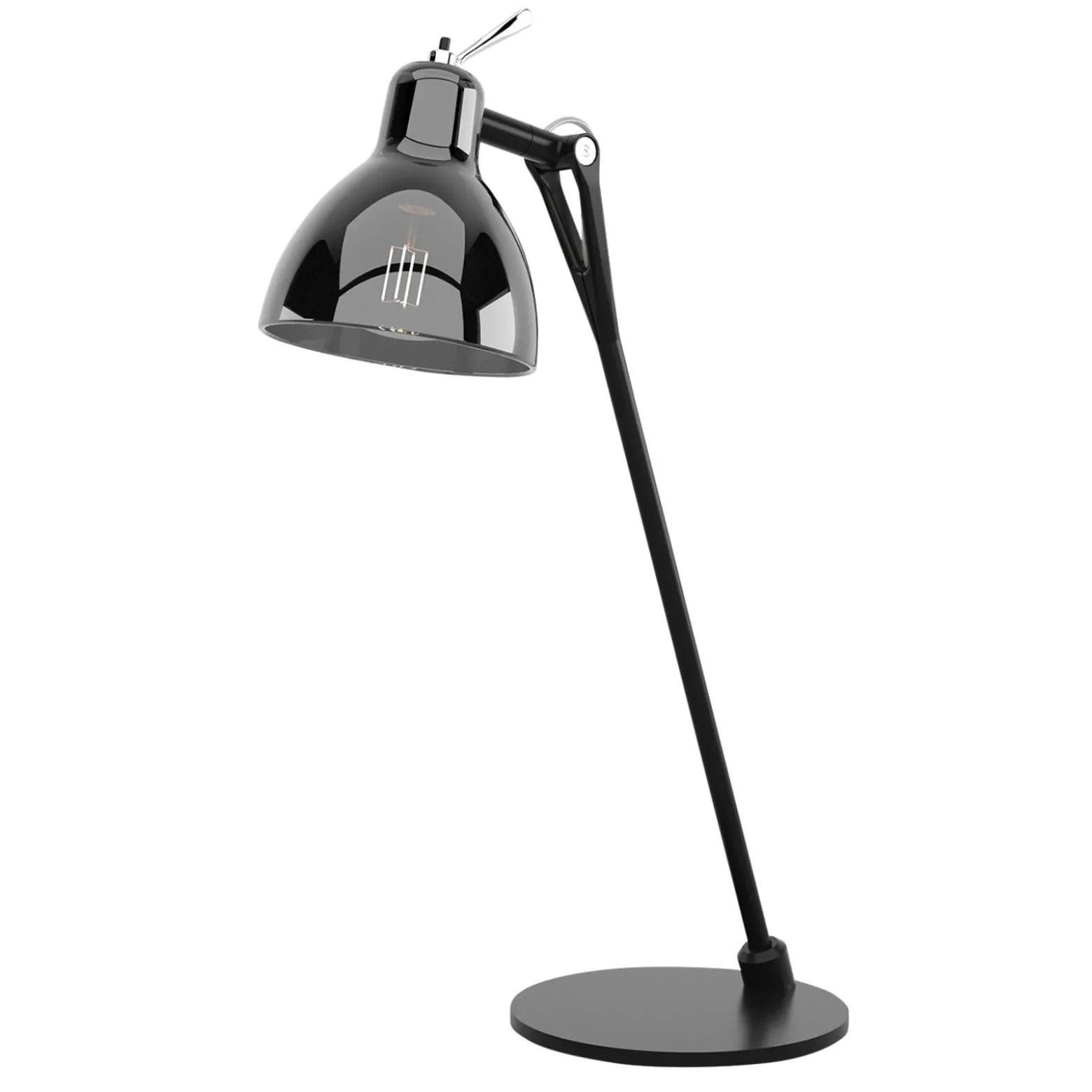 Rotaliana Tischleuchte Luxy T0 Glam, schwarz/rauch, 52 cm