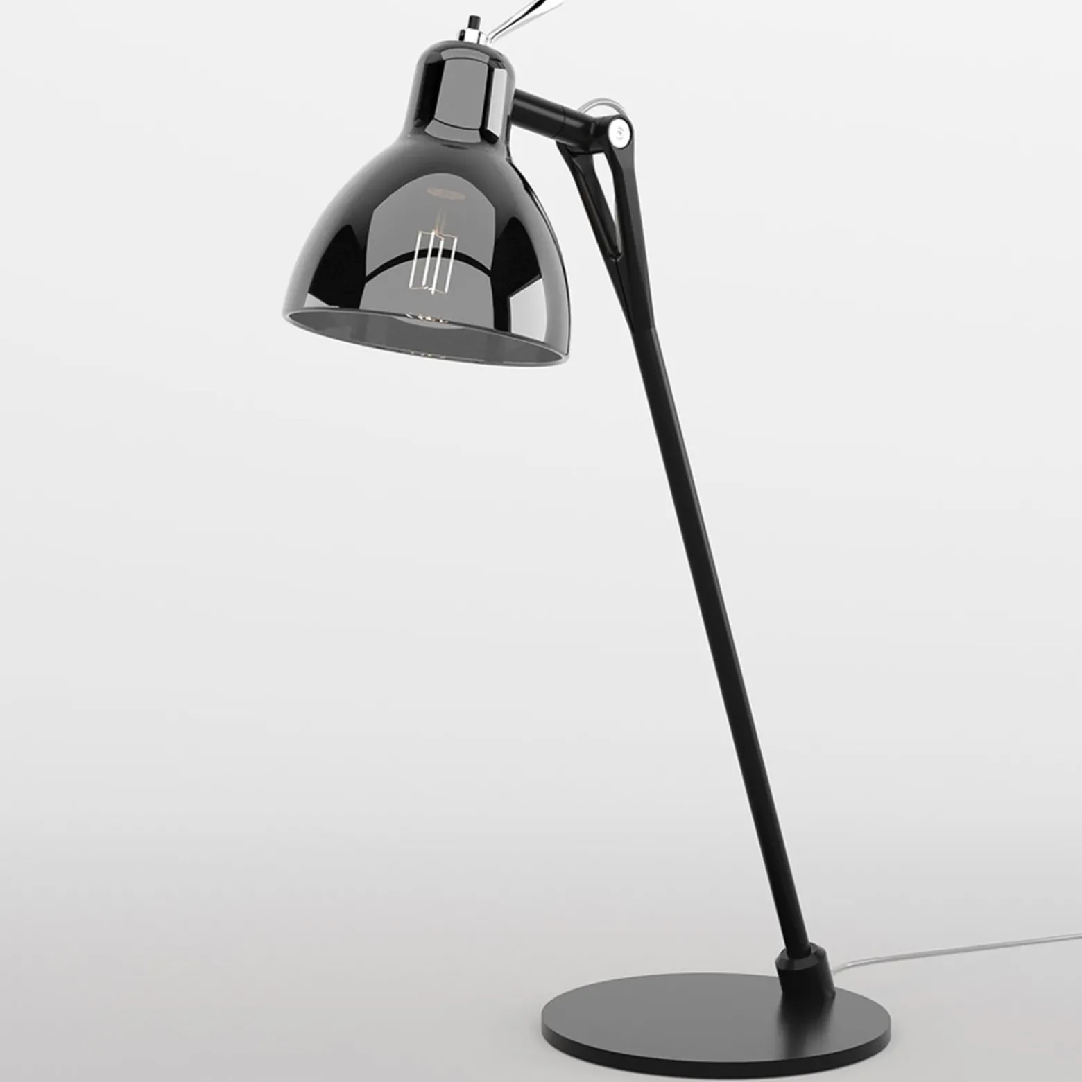 Rotaliana Tischleuchte Luxy T0 Glam, schwarz/rauch, 52 cm