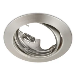Runde Einbauleuchte Jura in Nickel matt