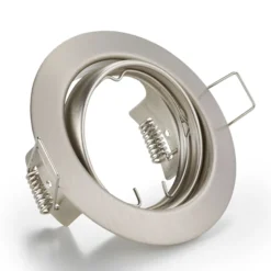 Runde Einbauleuchte Jura in Nickel matt