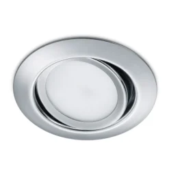 Runder LED-Einbaustrahler Rila in Chrom