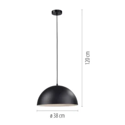 SCHÖNER WOHNEN Hängeleuchte Ali schwarz, Eisen, Ø 38 cm, E27