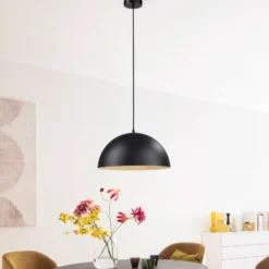 SCHÖNER WOHNEN Hängeleuchte Ali schwarz, Eisen, Ø 38 cm, E27