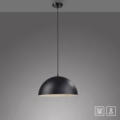 SCHÖNER WOHNEN Hängeleuchte Ali schwarz, Eisen, Ø 38 cm, E27