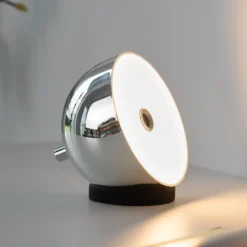 SCHÖNER WOHNEN LED-Akku-Tischlampe Bellies, chrom, IP54