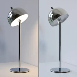 SCHÖNER WOHNEN LED-Akku-Tischlampe Bellies, chrom, IP54