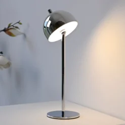 SCHÖNER WOHNEN LED-Akku-Tischlampe Bellies, chrom, IP54