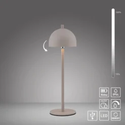 SCHÖNER WOHNEN LED-Akku-Tischlampe Bellies, Sandbrise, IP54