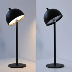 SCHÖNER WOHNEN LED-Akku-Tischlampe Bellies, schwarz, IP54