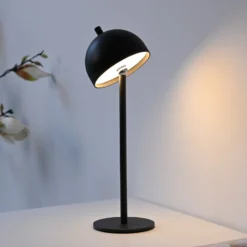 SCHÖNER WOHNEN LED-Akku-Tischlampe Bellies, schwarz, IP54
