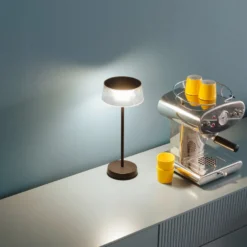 Schöner Wohnen LED-Akku-Tischleuchte Torre, IP44, Dimmer
