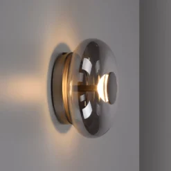 SCHÖNER WOHNEN LED-Deckenlampe Posh, Rauchglas, 3.000 K