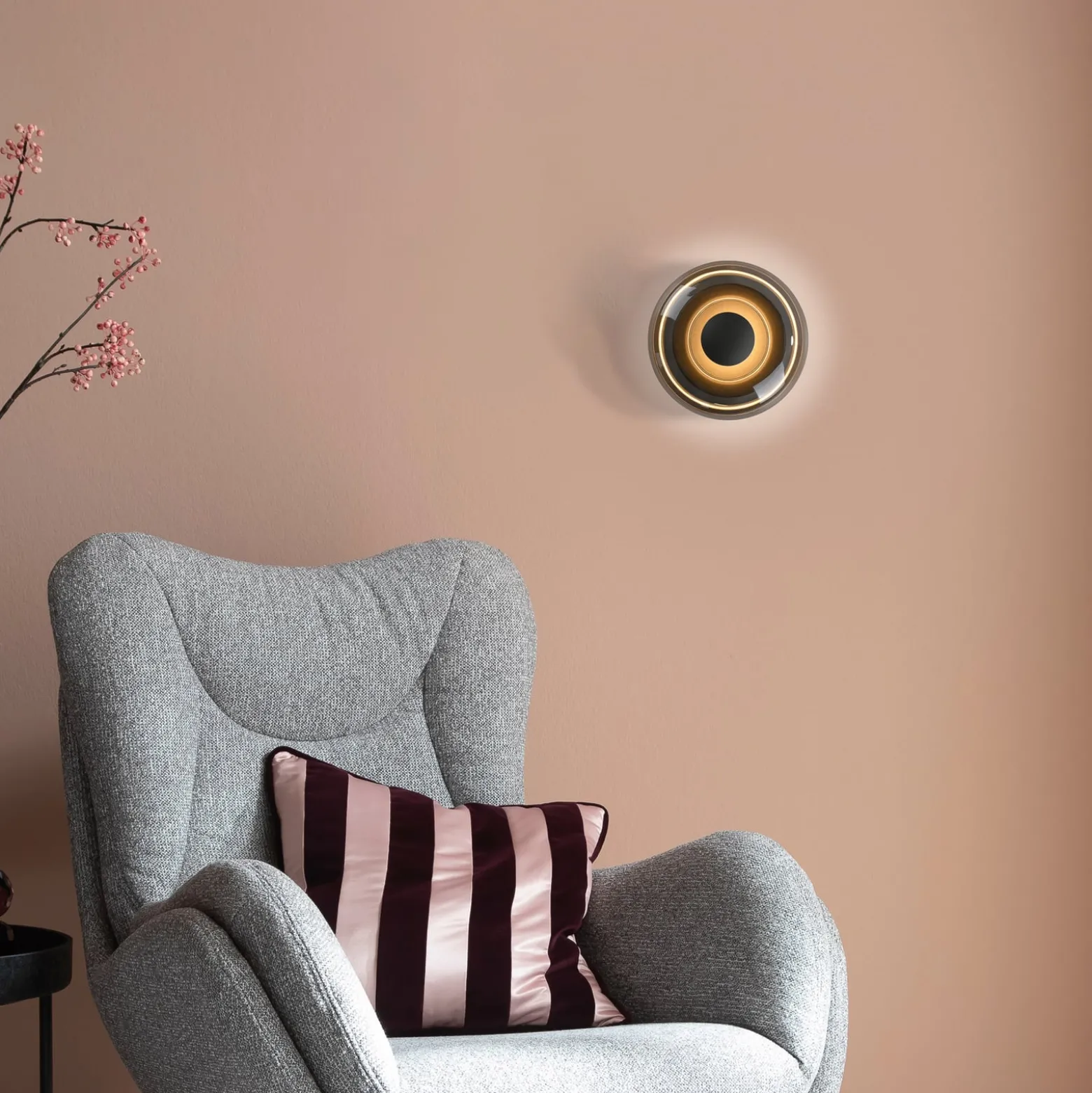 SCHÖNER WOHNEN LED-Deckenlampe Posh, Rauchglas, 3.000 K