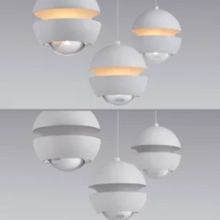 SCHÖNER WOHNEN LED-Hängelampe Lini weiß, 3-fl. lang, 3.000 K