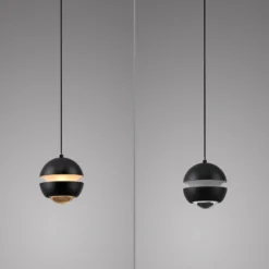 SCHÖNER WOHNEN LED-Hängeleuchte Lini, schwarz, 1-fl., 3.000K