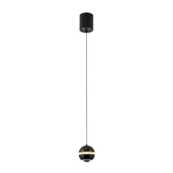 SCHÖNER WOHNEN LED-Hängeleuchte Lini, schwarz, 1-fl., 3.000K