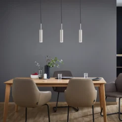 Schöner Wohnen Stina LED-Hängeleuchte 3-flg nickel