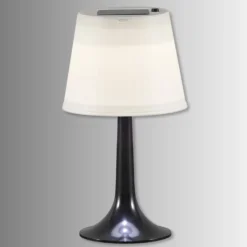 Schwarze LED-Solartischleuchte Assisi Sitra