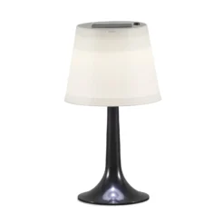 Schwarze LED-Solartischleuchte Assisi Sitra